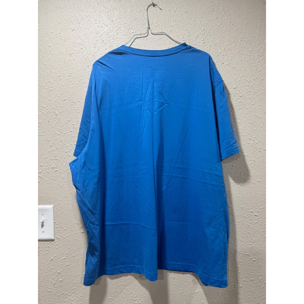 Polo Ralph Lauren Mens Blue Pocket T-Shirt Lime Green Pony Logo Large Cotton